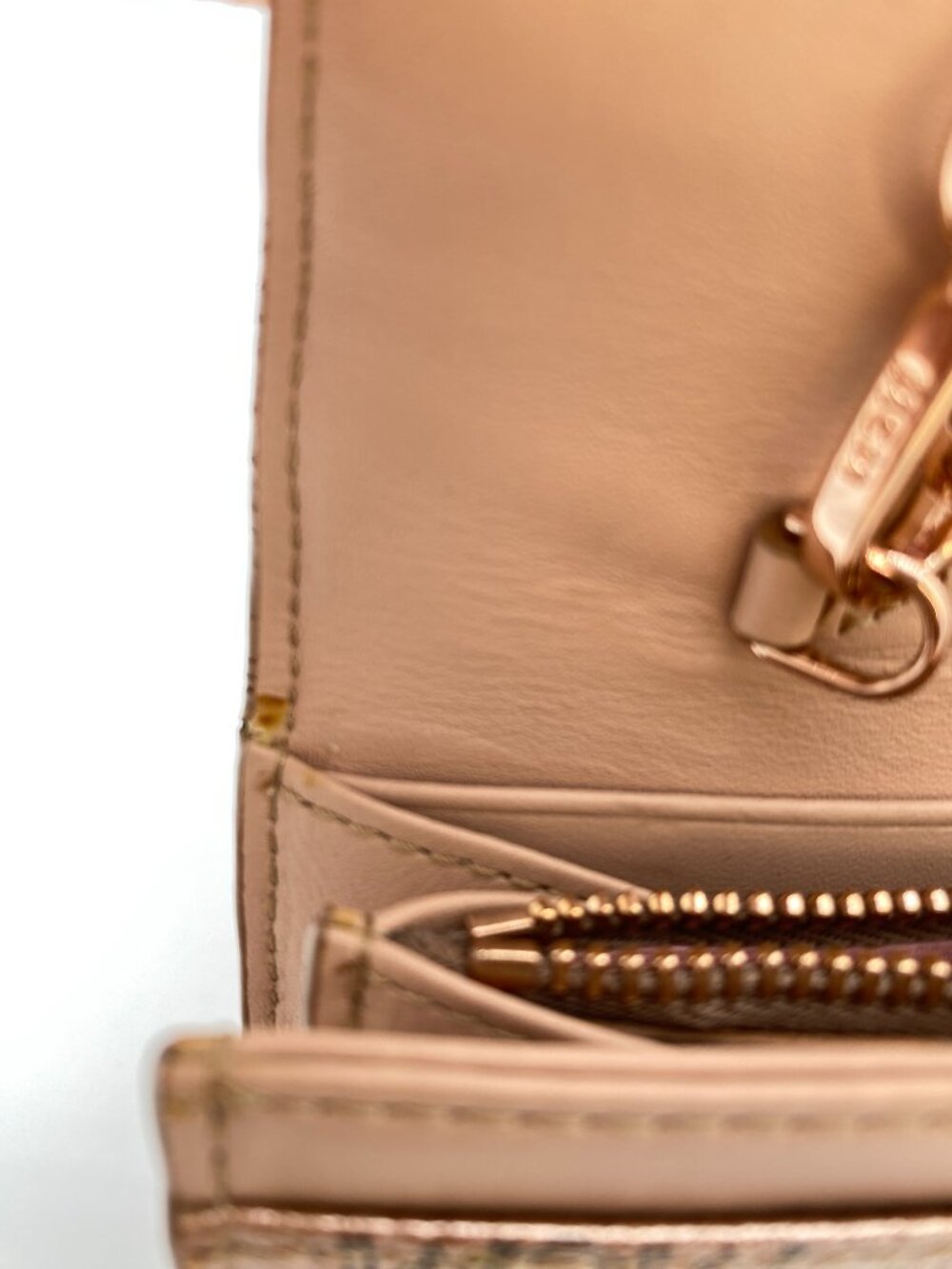 MCM Patricia Studded Visetos Wallet on Chain Rose Gold WOC 💗 Piper - Picture 10 of 14